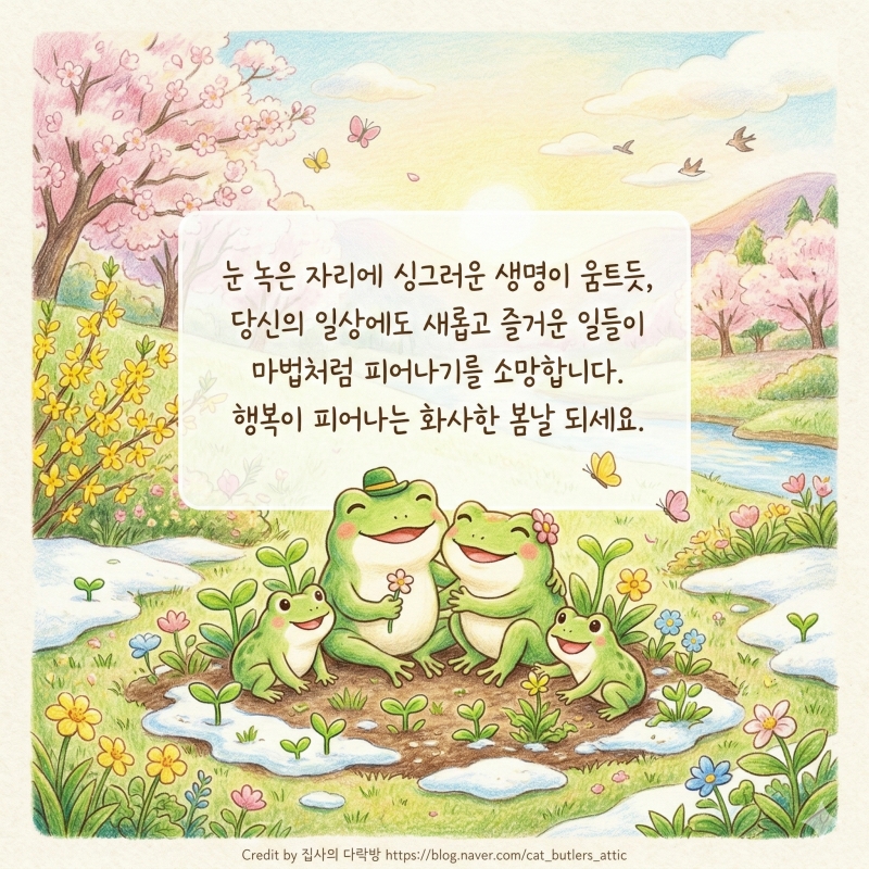 경칩 인사말 봄이 오는 소리 들리시나요 ㅎㅎ 마음을 녹이는 경칩 인사말 모음! 벌써 봄이네요 ^^